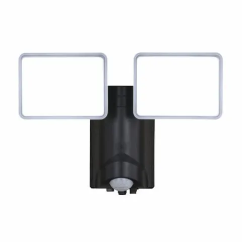 Cheap Patriot Lighting® Black Led Dual Head Plug-In Motion Sensor Outdoor Security Flood Light