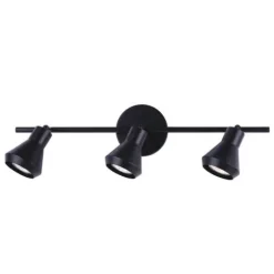 Cheap Patriot Lighting® Blair Matte Black 3-Light Fixed Track Light