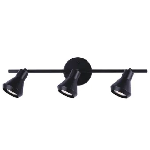 Cheap Patriot Lighting® Blair Matte Black 3-Light Fixed Track Light