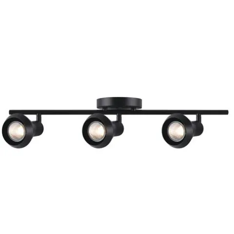 Cheap Patriot Lighting® Blair Matte Black 3-Light Fixed Track Light