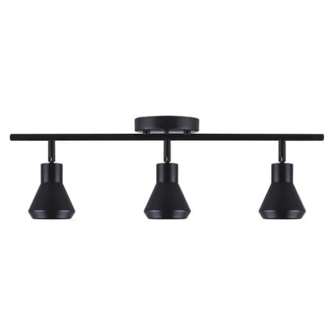 Cheap Patriot Lighting® Blair Matte Black 3-Light Fixed Track Light