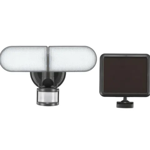 Cheap Patriot Lighting® Bronze Led Dual Head Solar Motion Sensor Outdoor Security Flood Light