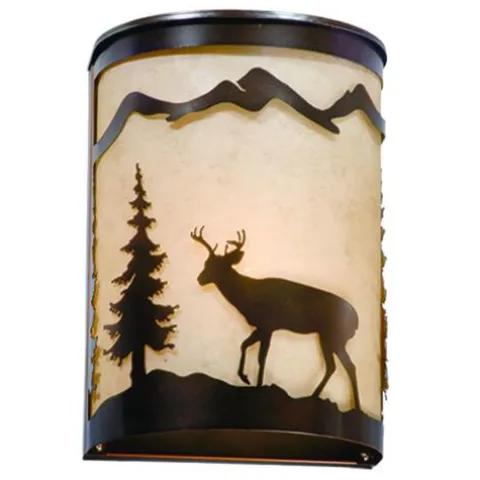 Cheap Patriot Lighting® Deer 1-Light Burnished Bronze Indoor Wall Light