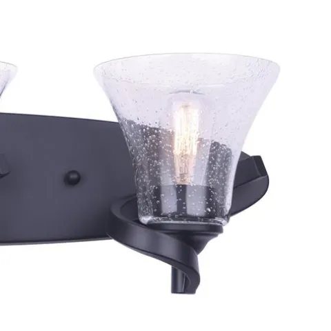 Cheap Patriot Lighting® Dee Matte Black 3-Light Vanity Light