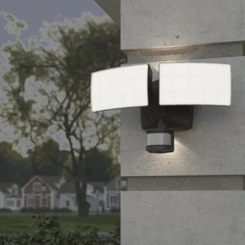Cheap Patriot Lighting® Dualux Bronze Led Dual Head Motion Sensor Outdoor Security Flood Light