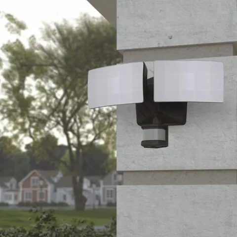 Cheap Patriot Lighting® Dualux Bronze Led Dual Head Motion Sensor Outdoor Security Flood Light