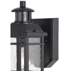 Cheap Patriot Lighting® Dualux Elizabeth Ii Textured Black Motion Sensor Outdoor Security Wall Light