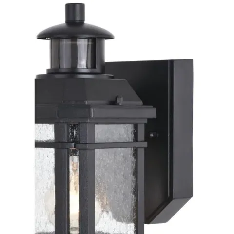 Cheap Patriot Lighting® Dualux Elizabeth Ii Textured Black Motion Sensor Outdoor Security Wall Light
