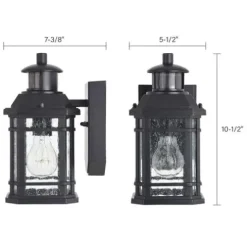 Cheap Patriot Lighting® Dualux Elizabeth Ii Textured Black Motion Sensor Outdoor Security Wall Light