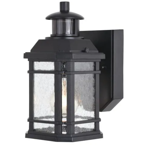 Cheap Patriot Lighting® Dualux Elizabeth Ii Textured Black Motion Sensor Outdoor Security Wall Light