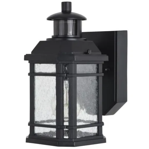 Cheap Patriot Lighting® Dualux Elizabeth Ii Textured Black Motion Sensor Outdoor Security Wall Light