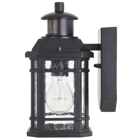 Cheap Patriot Lighting® Dualux Elizabeth Ii Textured Black Motion Sensor Outdoor Security Wall Light