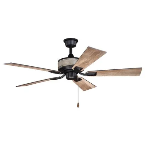 Cheap Patriot Lighting® Elegant Home Brooklyn 52″ Black With Faux Wood Indoor Led Ceiling Fan