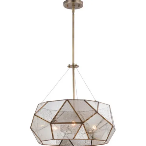 Cheap Patriot Lighting® Euclid Aged Brass 3 Light Pendant