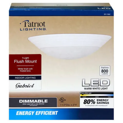 Cheap Patriot Lighting® Gabriel White Integrated Led Flush Mount Ceiling Light