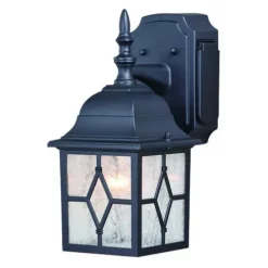 Cheap Patriot Lighting® Galeana Textured Black Outdoor Wall Light W/ Outlet