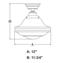 Cheap Patriot Lighting® Huntley Oil Rubbed Bronze Semi-Flush Mount Ceiling Light