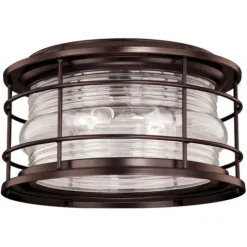 Cheap Patriot Lighting® Hyannis Burnished Bronze 2-Light Outdoor Flush Mount Light