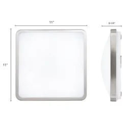 Cheap Patriot Lighting® Kriti Satin Nickel Integrated Led Flush Mount Ceiling Light