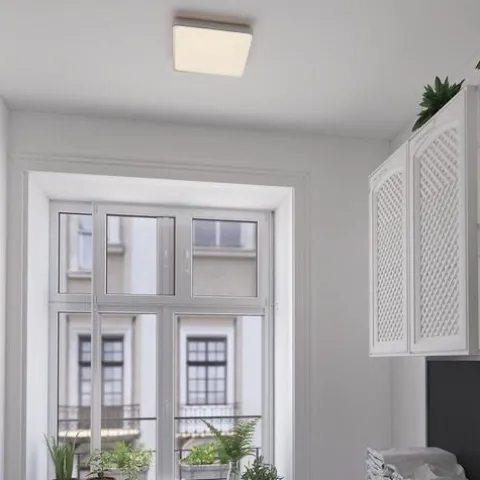 Cheap Patriot Lighting® Kriti Satin Nickel Integrated Led Flush Mount Ceiling Light
