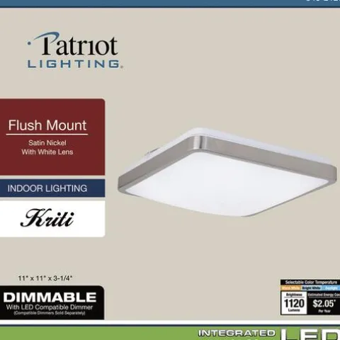 Cheap Patriot Lighting® Kriti Satin Nickel Integrated Led Flush Mount Ceiling Light