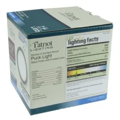 Cheap Patriot Lighting® Led Black Metal Plug-In Under Cabinet Puck Light