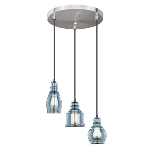 Cheap Patriot Lighting® Millie Satin Nickel 3 Light Mini Pendants