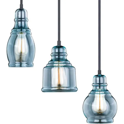 Cheap Patriot Lighting® Millie Satin Nickel 3 Light Mini Pendants