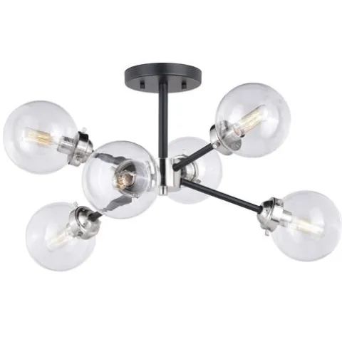 Cheap Patriot Lighting® Orbit Oil Rubbed Bronze 6 Light Semi-Flush Mount Ceiling Light