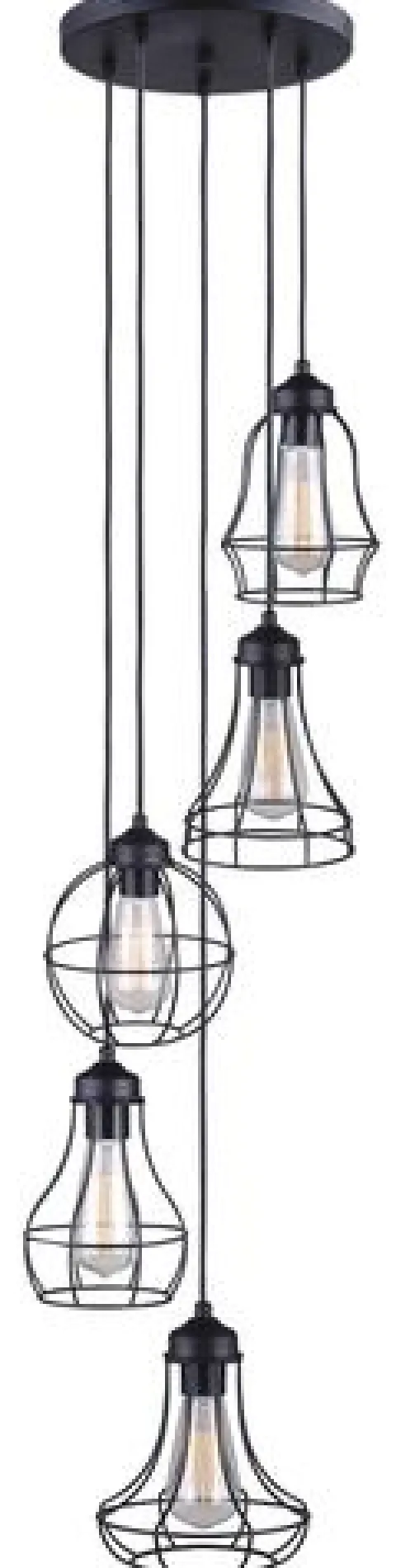 Cheap Patriot Lighting® Raymond Black 5-Light Pendant