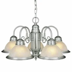 Cheap Patriot Lighting® Saturn 5-Light Brushed Nickel Chandelier