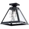 Cheap Patriot Lighting® Tremont Matte Black Semi-Flush Mount Ceiling Light