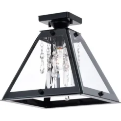 Cheap Patriot Lighting® Tremont Matte Black Semi-Flush Mount Ceiling Light