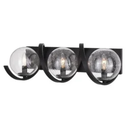Cheap Patriot Lighting® Twyla Matte Black 3-Light Vanity Light