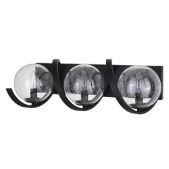 Cheap Patriot Lighting® Twyla Matte Black 3-Light Vanity Light
