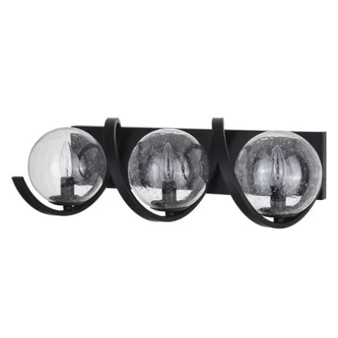 Cheap Patriot Lighting® Twyla Matte Black 3-Light Vanity Light