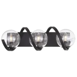 Cheap Patriot Lighting® Twyla Matte Black 3-Light Vanity Light