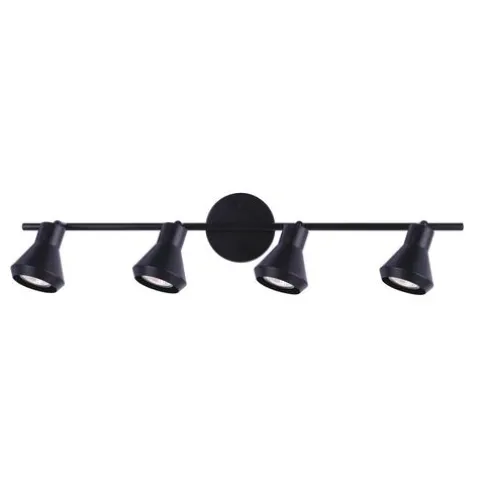 Cheapest Patriot Lighting® Blair Matte Black 4-Light Fixed Track Light