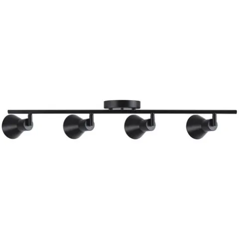 Cheapest Patriot Lighting® Blair Matte Black 4-Light Fixed Track Light