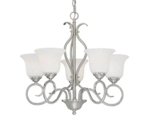 Cheapest Patriot Lighting® Samantha 5-Light Satin Nickel Chandelier