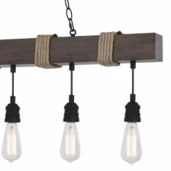 Cheapest Patriot Lighting® Joyce Natural Wood And Black 5-Light Island Light