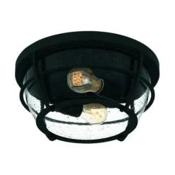 Cheapest Patriot Lighting® Haley Matte Black 2-Light Flush Mount Ceiling Light