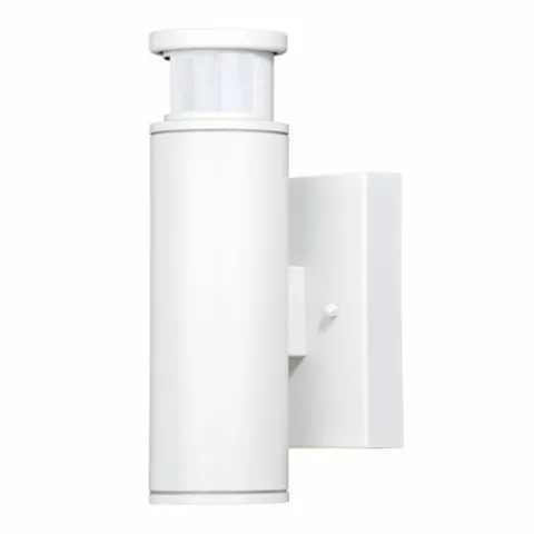 Cheapest Patriot Lighting® Dualux Cylinder Textured White Motion Sensor Integrated Led Outdoor Security Wall Light