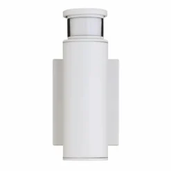 Cheapest Patriot Lighting® Dualux Cylinder Textured White Motion Sensor Integrated Led Outdoor Security Wall Light