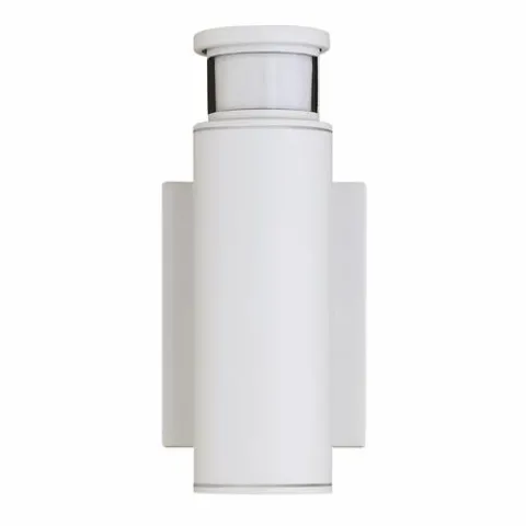 Cheapest Patriot Lighting® Dualux Cylinder Textured White Motion Sensor Integrated Led Outdoor Security Wall Light