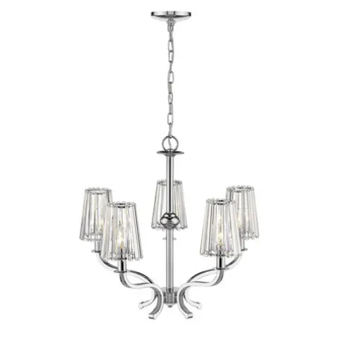 Cheapest Patriot Lighting® Elegant Home Erida Chrome 5-Light Chandelier