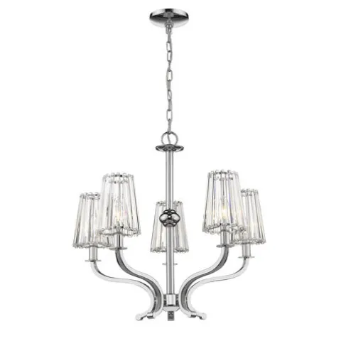 Cheapest Patriot Lighting® Elegant Home Erida Chrome 5-Light Chandelier