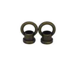 Coupon Patriot Lighting 1″ Diameter Antique Brass Finish Female Loops (2-Pack)