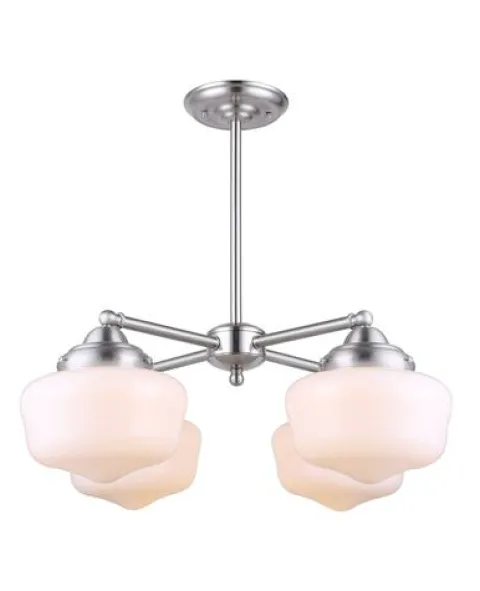 Coupon Patriot Lighting® Castlefield Brushed Nickel 4 Light Chandelier
