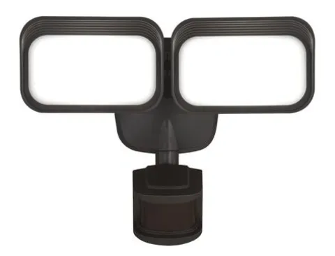 Coupon Patriot Lighting® Dualux Bronze Led Dual Head Motion Sensor Outdoor Security Flood Light